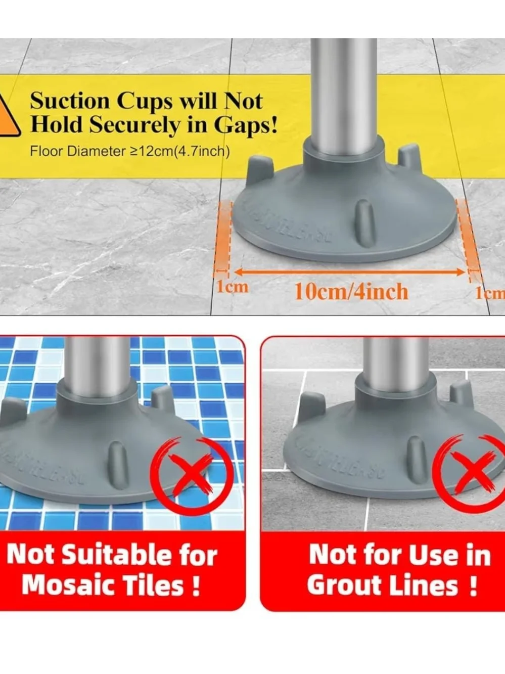 Adjustable Bathroom Support Rail - Gray